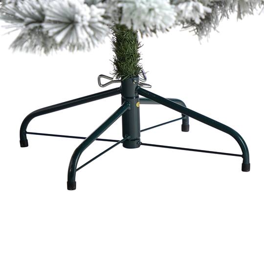 6ft. Pre-Lit Flocked Oregon Pine Artificial Christmas Tree, Clear Lights